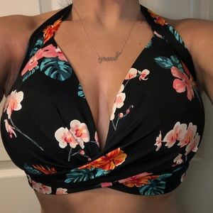 Floral bikini bathing suit top